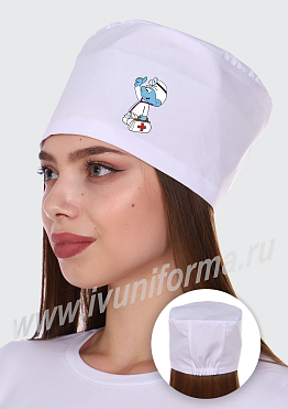 Колпак медицинский белый унисекс арт. ГУ-12-71-ТС